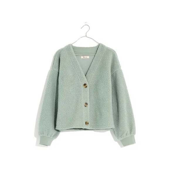 Resourced fleece cardigan jacket madewell Clearance